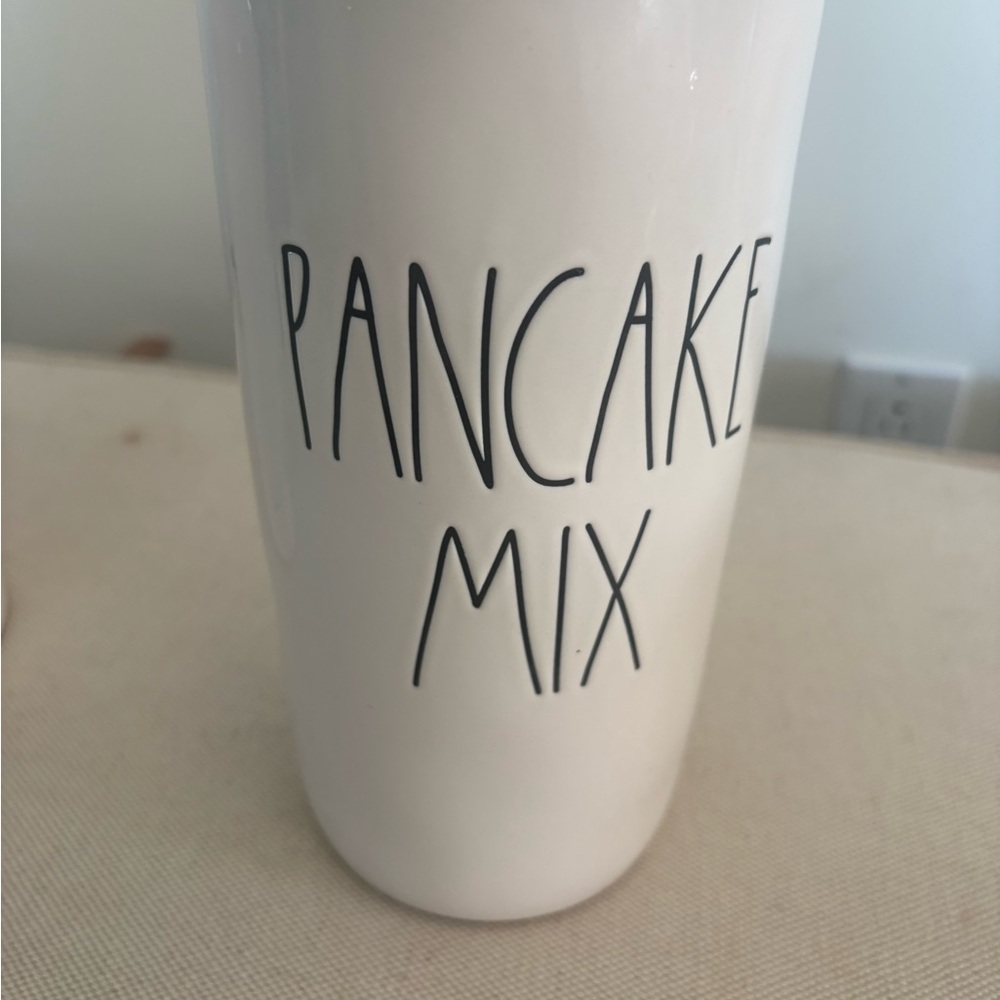 RD SALE! Rae Dunn Artisan Collection White Pancake Mix Canister